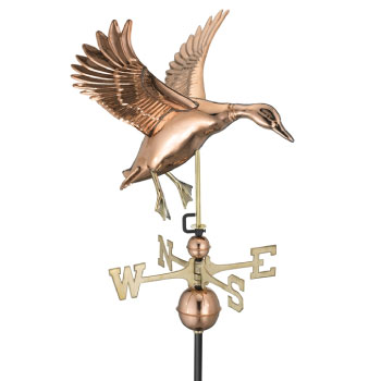 Copper Landing Duck Weathervane