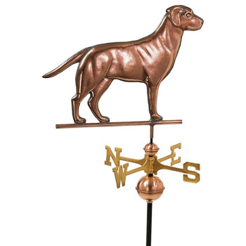 22 inch Copper Labrador Weathervane