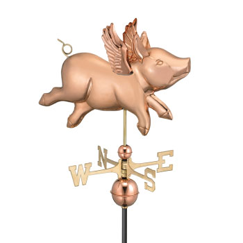 24 inch Copper Flying Pig