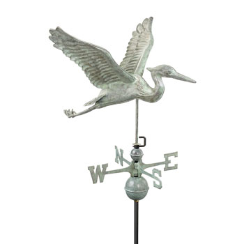 Blue Verde Blue Heron Weathervane