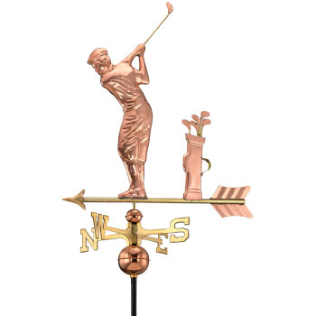 27 inch Copper Golfer Weathervane