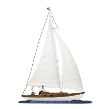 30 inch Painted Sail Boat Weathervane