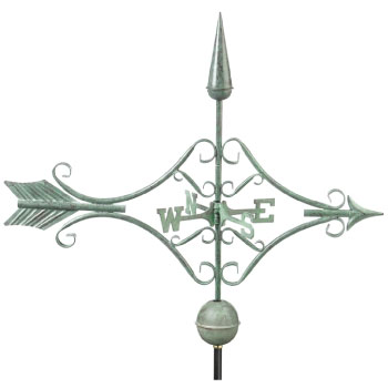 32 inch Blue Verde Victorian Arrow