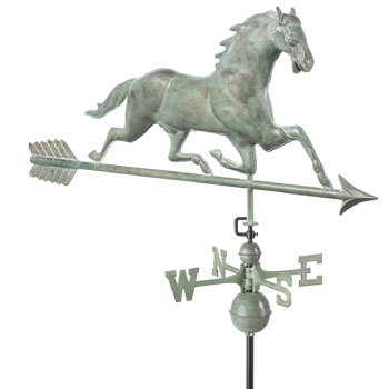 Blue Verde Horse with Arrow
