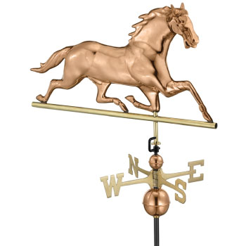 33 inch Copper Horse Weathervane