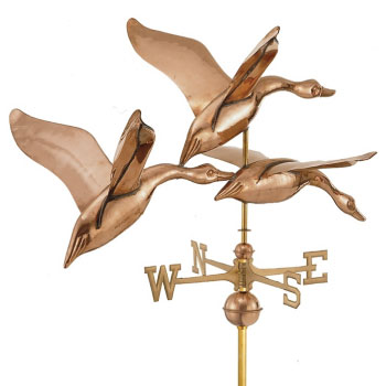 Copper Geese Weathervane