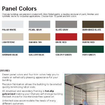 Steel Building Colors Charts