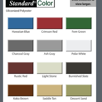 Central States Steel Color Chart