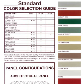 Varco Pruden Color Chart